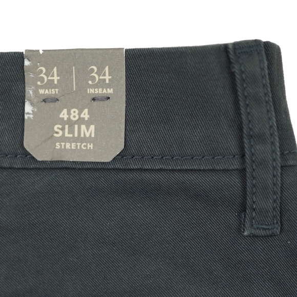 New JCREW Size 34 / 34 484 Slim-fit Stretch Chino Pant in Onyx Grey $98 AR885 - Picture 6 of 6
